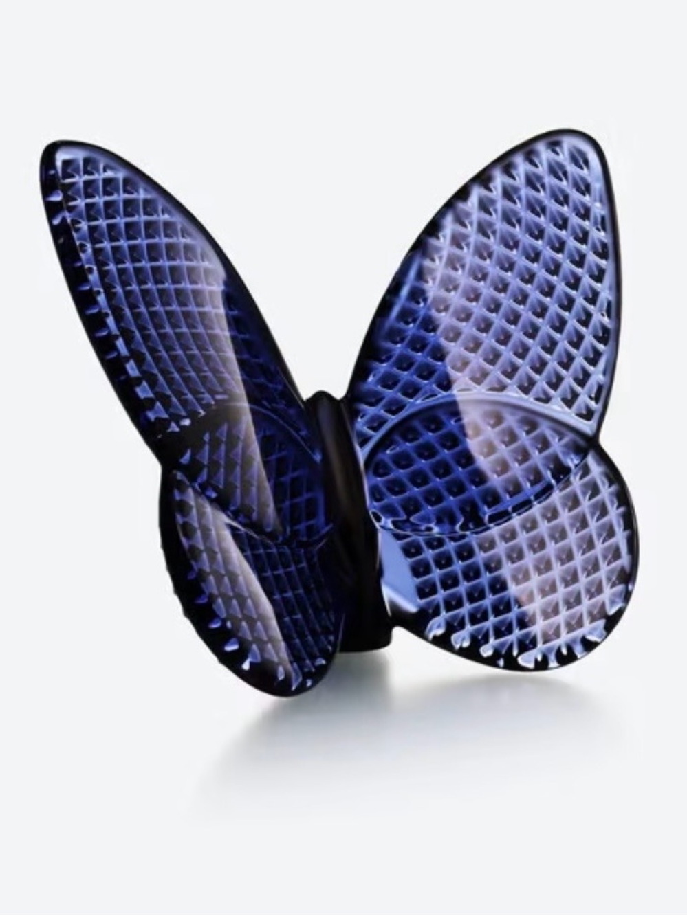 BACCARAT Lucky Butterfly Crystal in Blue - NEW IN BOX WITH SHOPPER